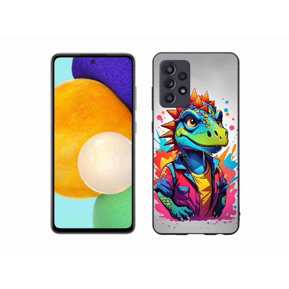 Zselés borítás mmCase Samsung Galaxy A52s 5G - színes dinoszauruszhoz