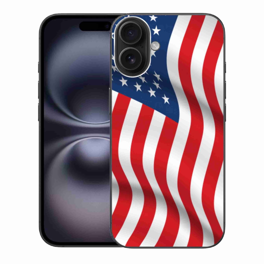 Zselés borítás mmCase iPhone 16 Plus készülékhez - amerikai zászló