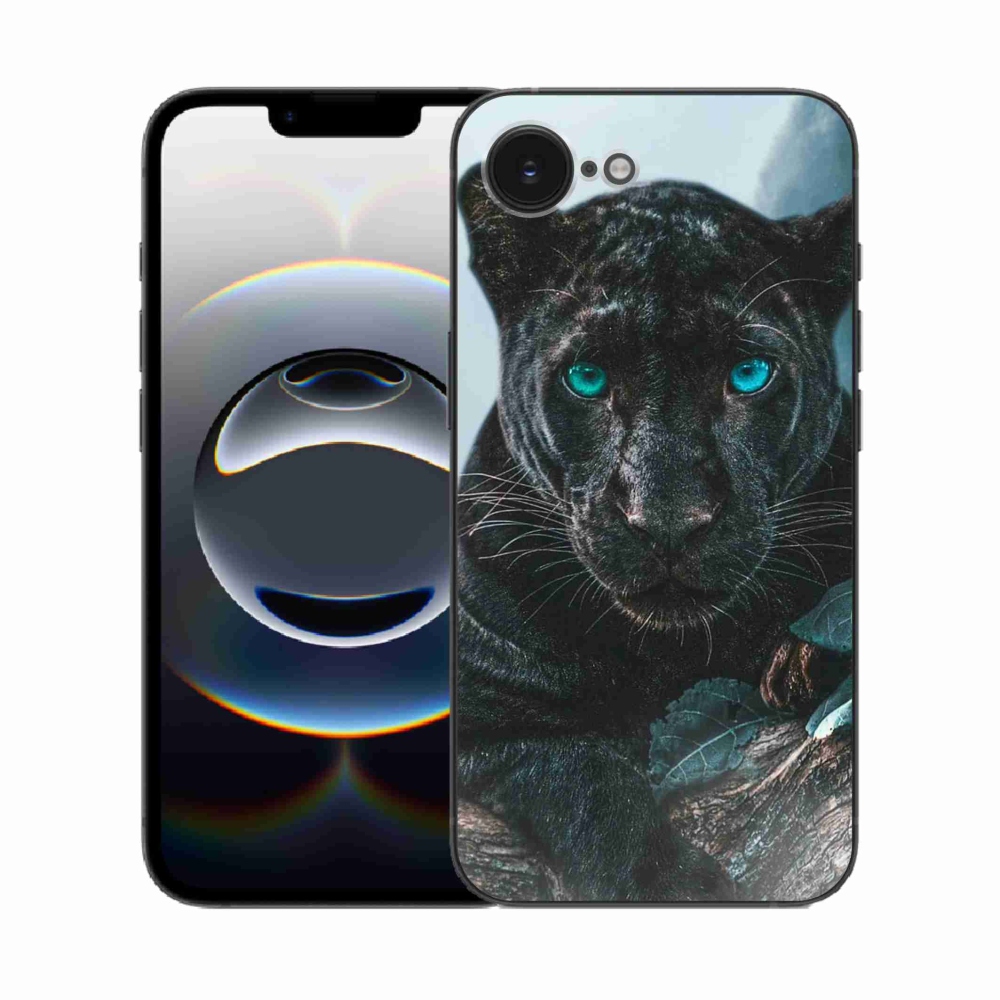 Zselés borítás mmCase iPhone 16e készülékhez - fekete párduc