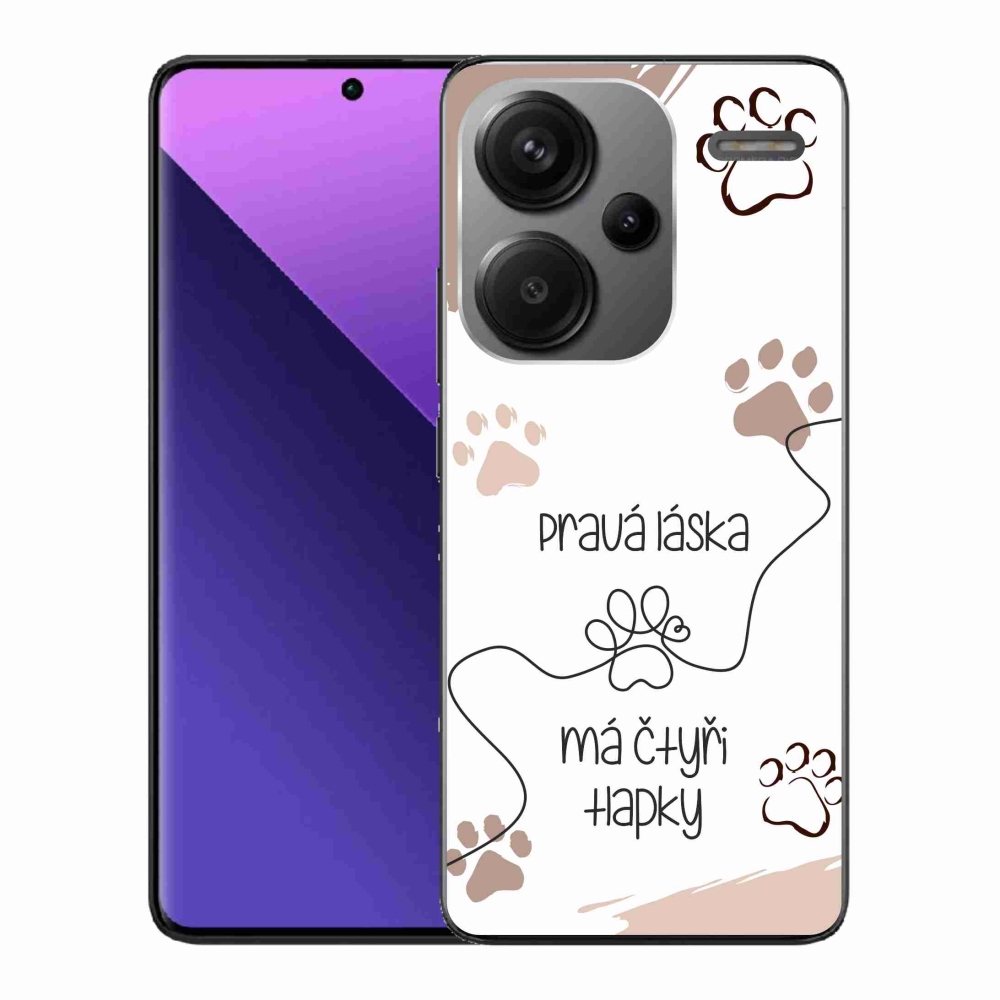 Gél borítás mmCase a Xiaomi Redmi Note 13 Pro+ 5G számára - kutyamotívum 1 fehér háttér