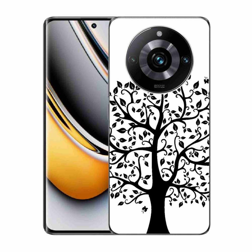 Zselés borítás mmCase a Realme 11 Pro/11 Pro+ készülékhez - fekete-fehér fa