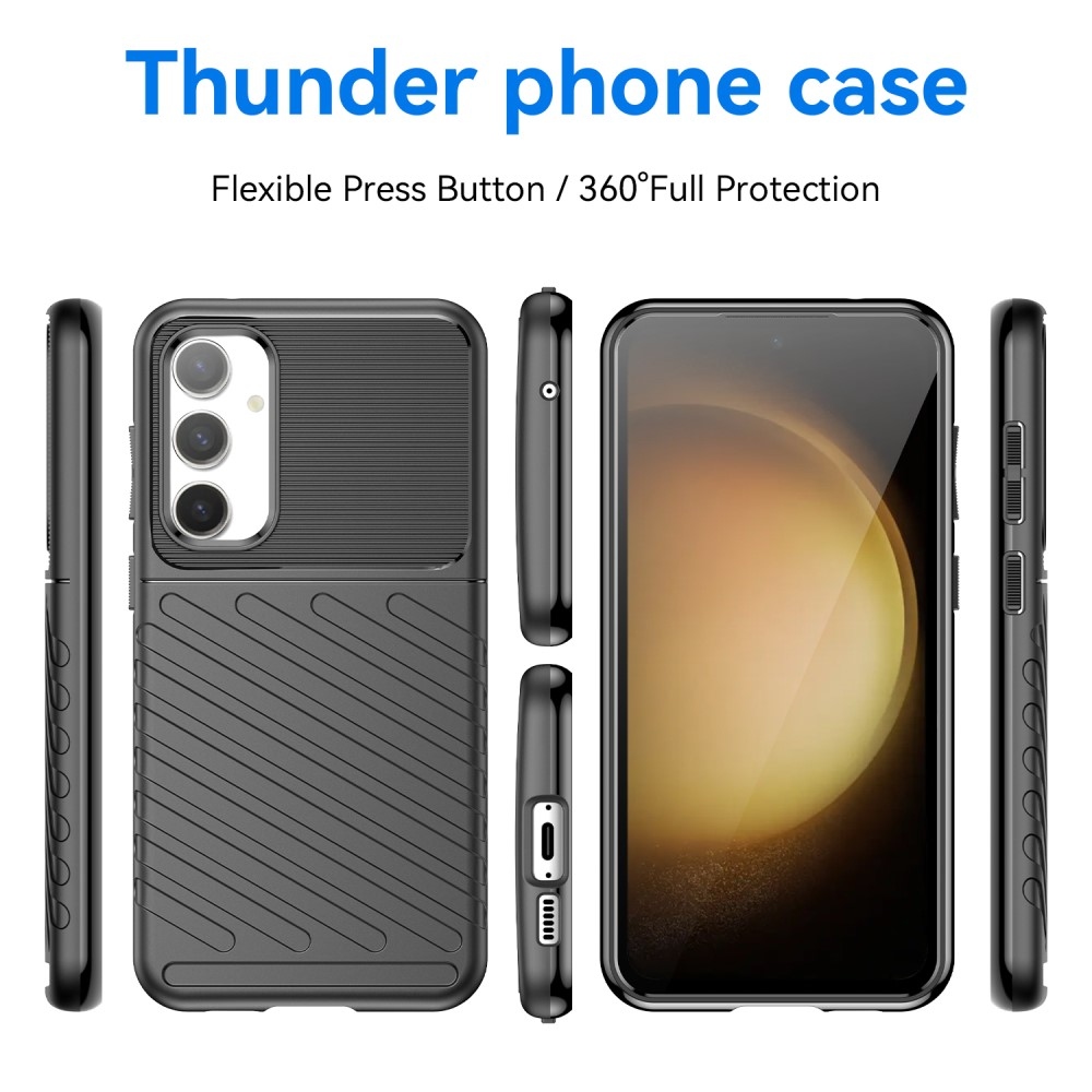 Thunder tartós zselés tok Samsung Galaxy S23 FE készülékhez - fekete