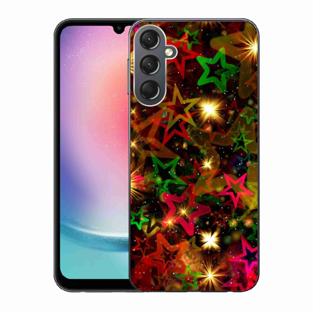 Zselés borítás mmCase Samsung Galaxy A24 készülékhez - színes csillagok