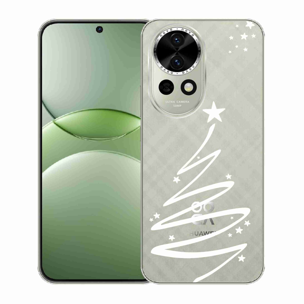 Gél borító mmCase a Huawei Nova 13 5G számára - fehér fa átlátszó háttéren