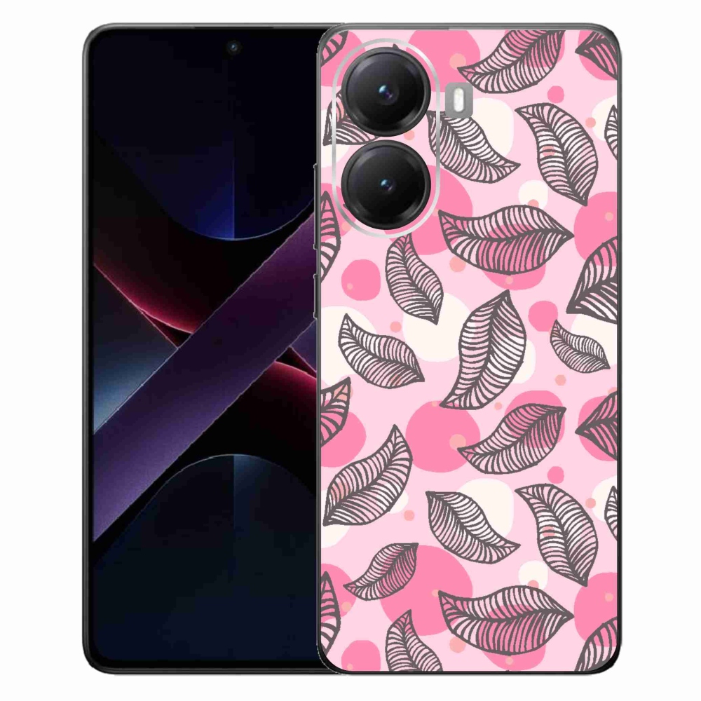 Gél borítás mmCase a Xiaomi Poco X7 Pro 5G számára - rajzfilmes hulló levelek