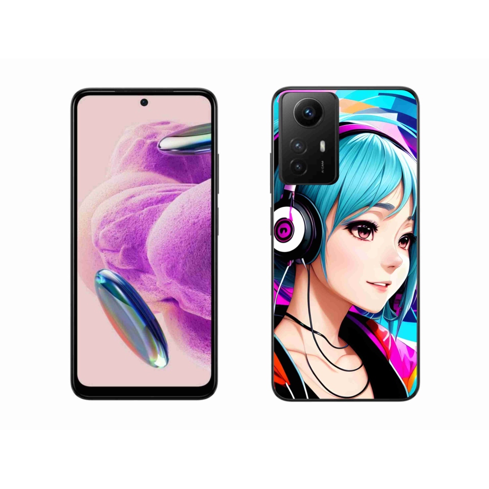 Gél borítás mmCase a Xiaomi Redmi Note 12S-hez - lány fejhallgatóval