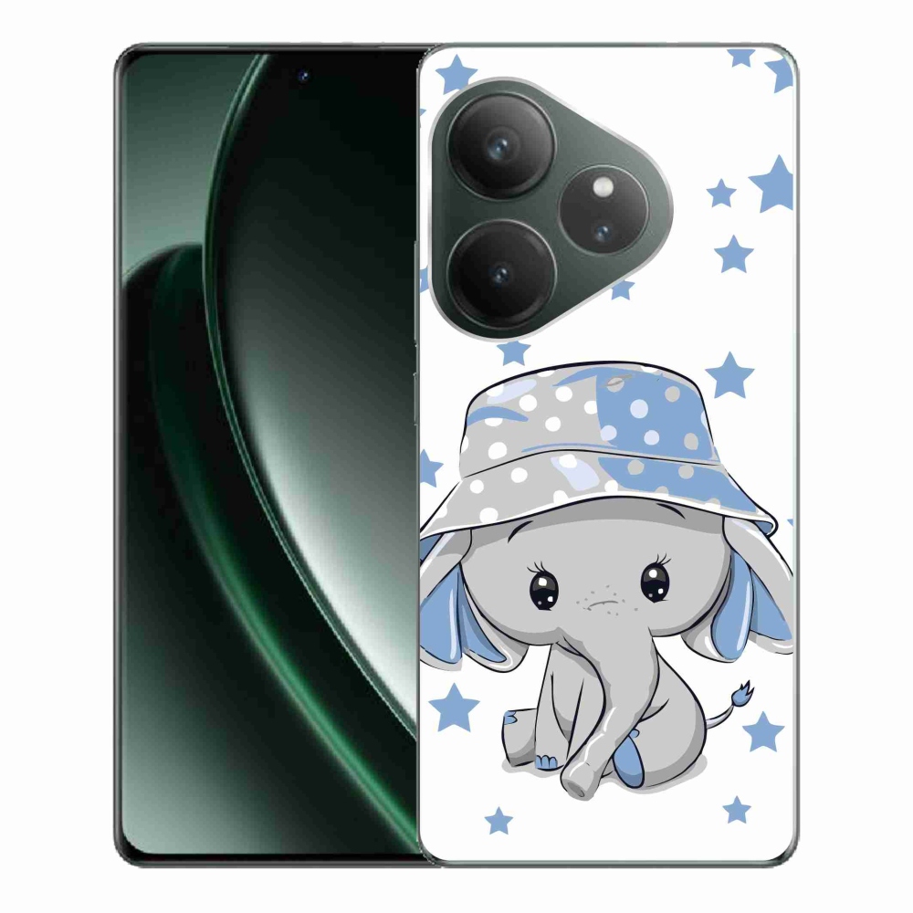 Zselés borítás mmCase a Realme GT 6 5G/GT 6T 5G készülékhez - kék elefánt