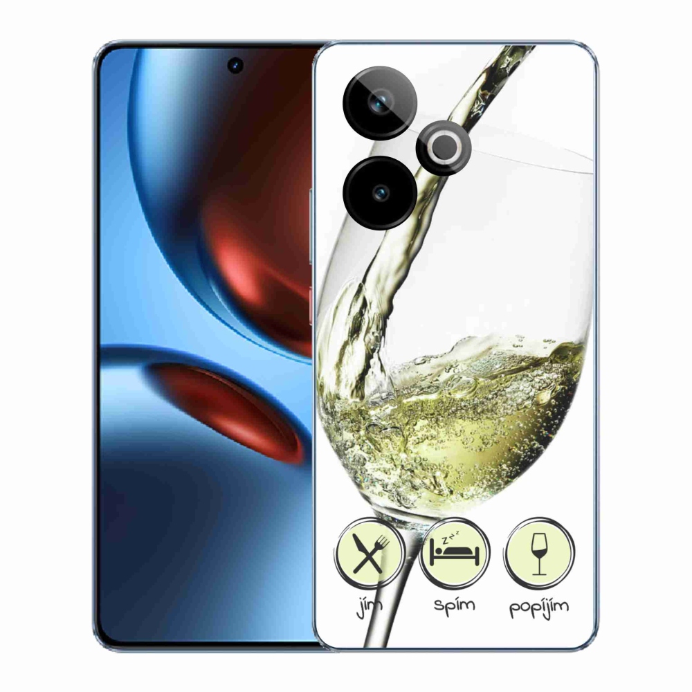 Zselés borítás mmCase a Realme GT 7 5G/GT 7T 5G készülékhez - borospohár fehér