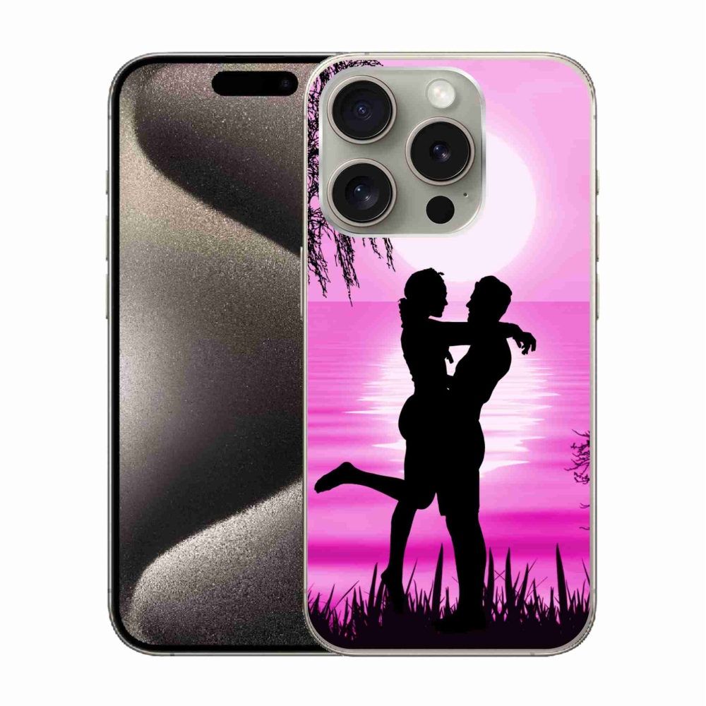 Gél tok mmCase iPhone 15 Pro készülékhez - naplemente