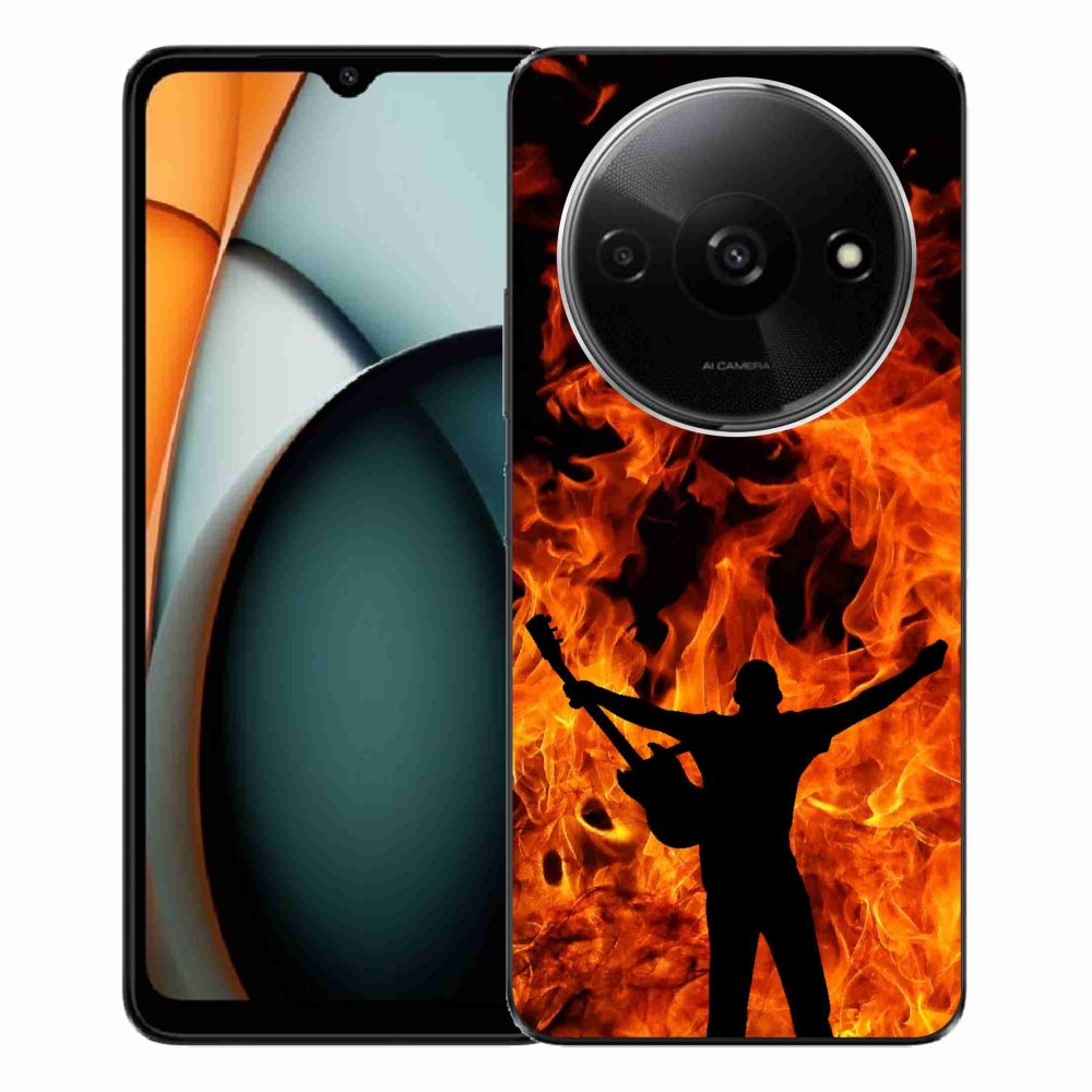 Gél borító mmCase a Xiaomi Redmi A3-hoz - zenész és tűz