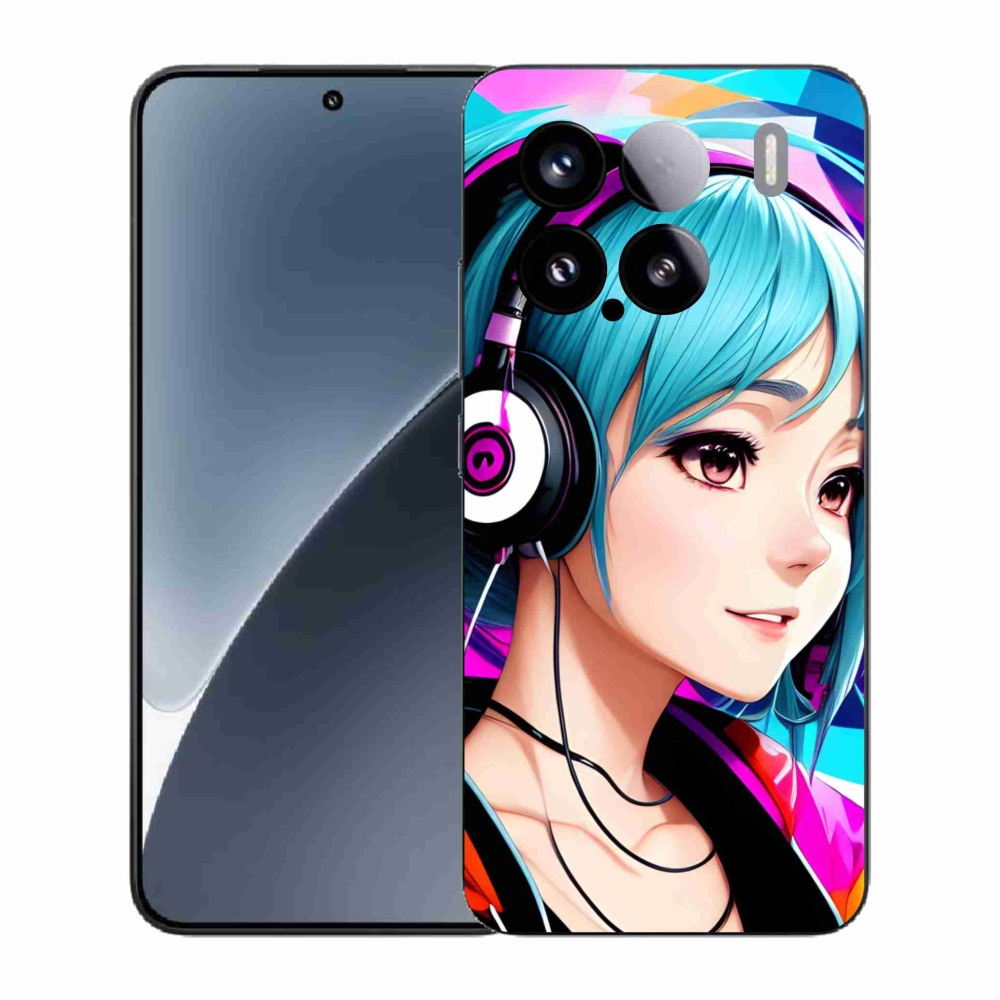 Gél borítás mmCase a Xiaomi 15 - lányhoz fejhallgatóval