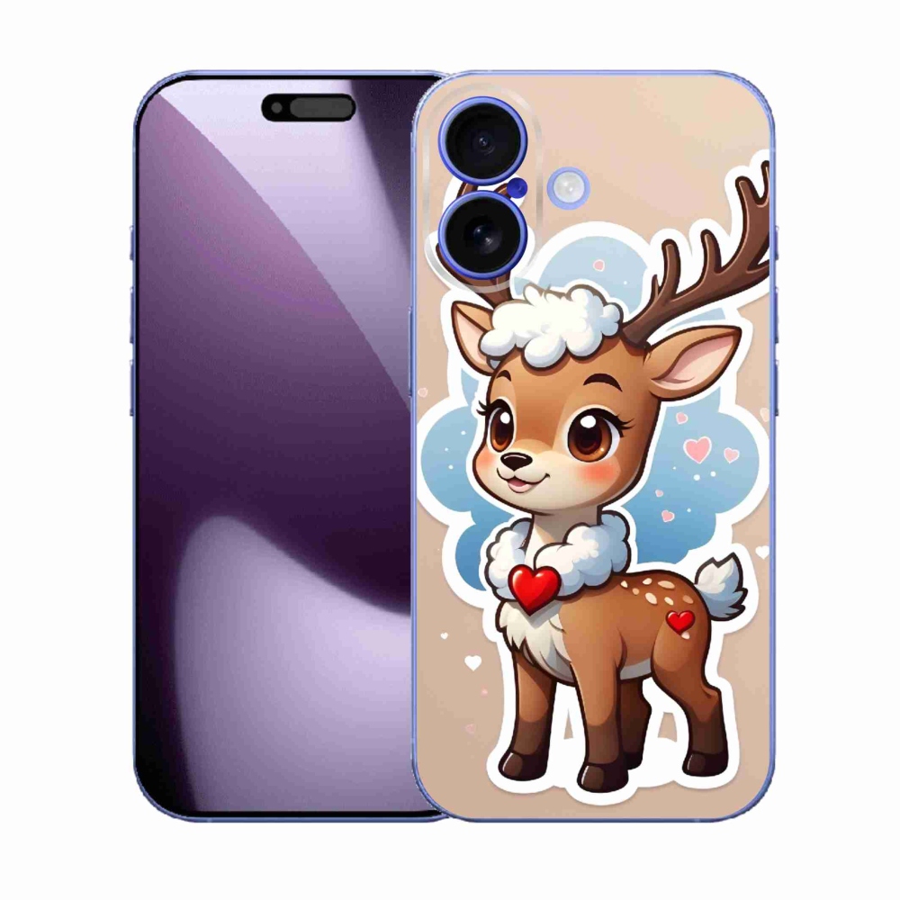 Zselés borítás mmCase iPhone 17 készülékhez - rajzfilm rénszarvas