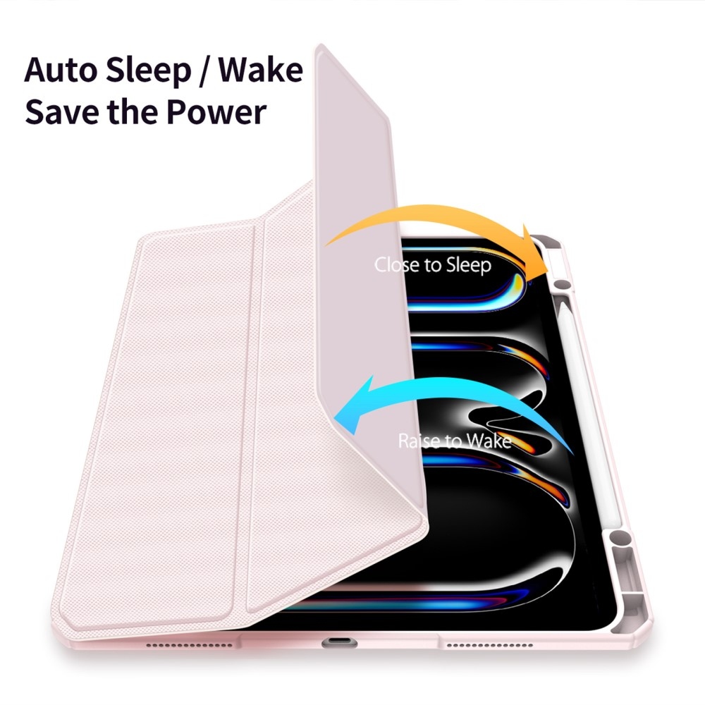 DUX okos tok iPad Pro 13 (2024) - rózsaszín