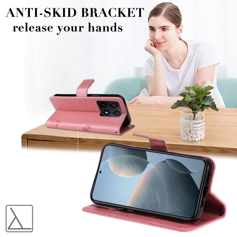 Fák könyve tok Xiaomi 14T - rózsaszínű