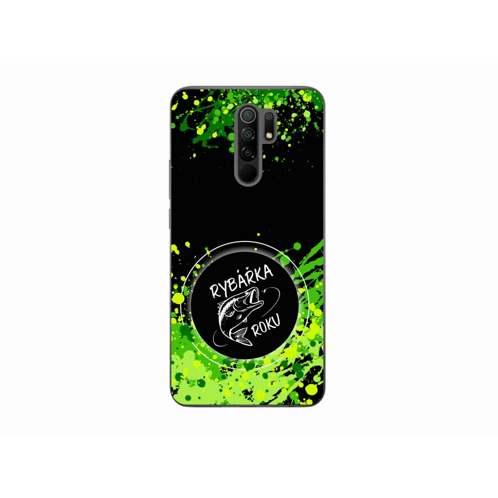 Gél borító mmCase a Xiaomi Redmi 9-hez - az év halászának fekete háttere