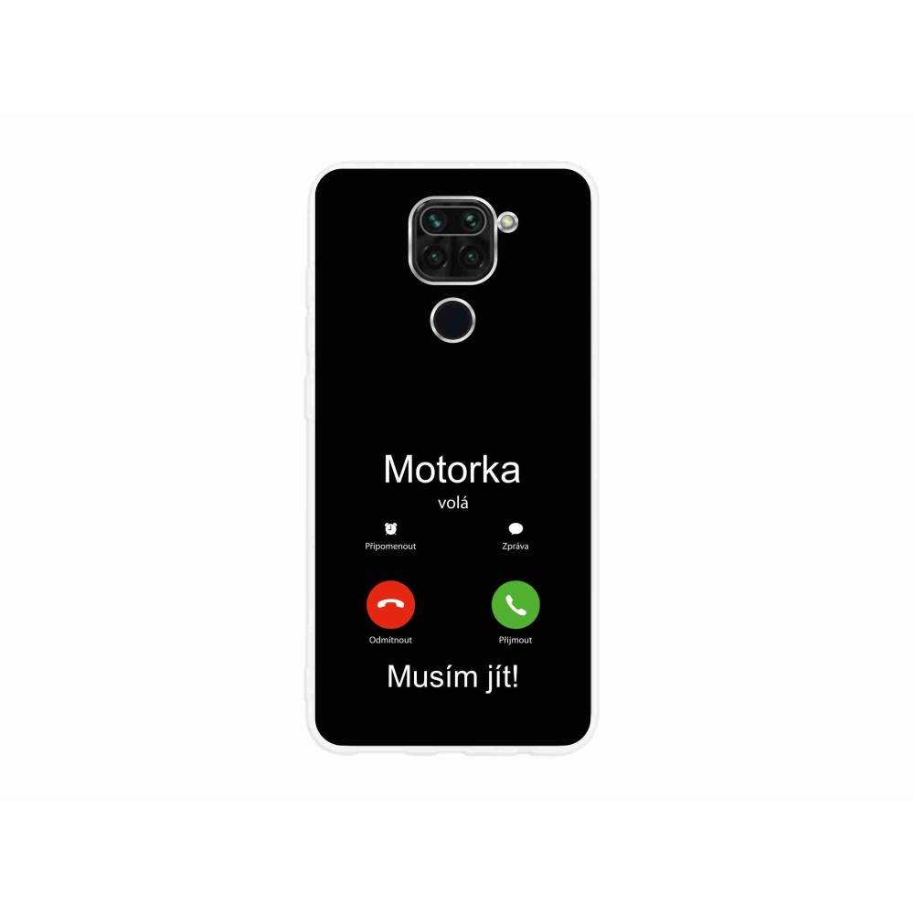 Gél borítás mmCase a Xiaomi Redmi Note 9-hez - motoros hívások fekete háttérrel