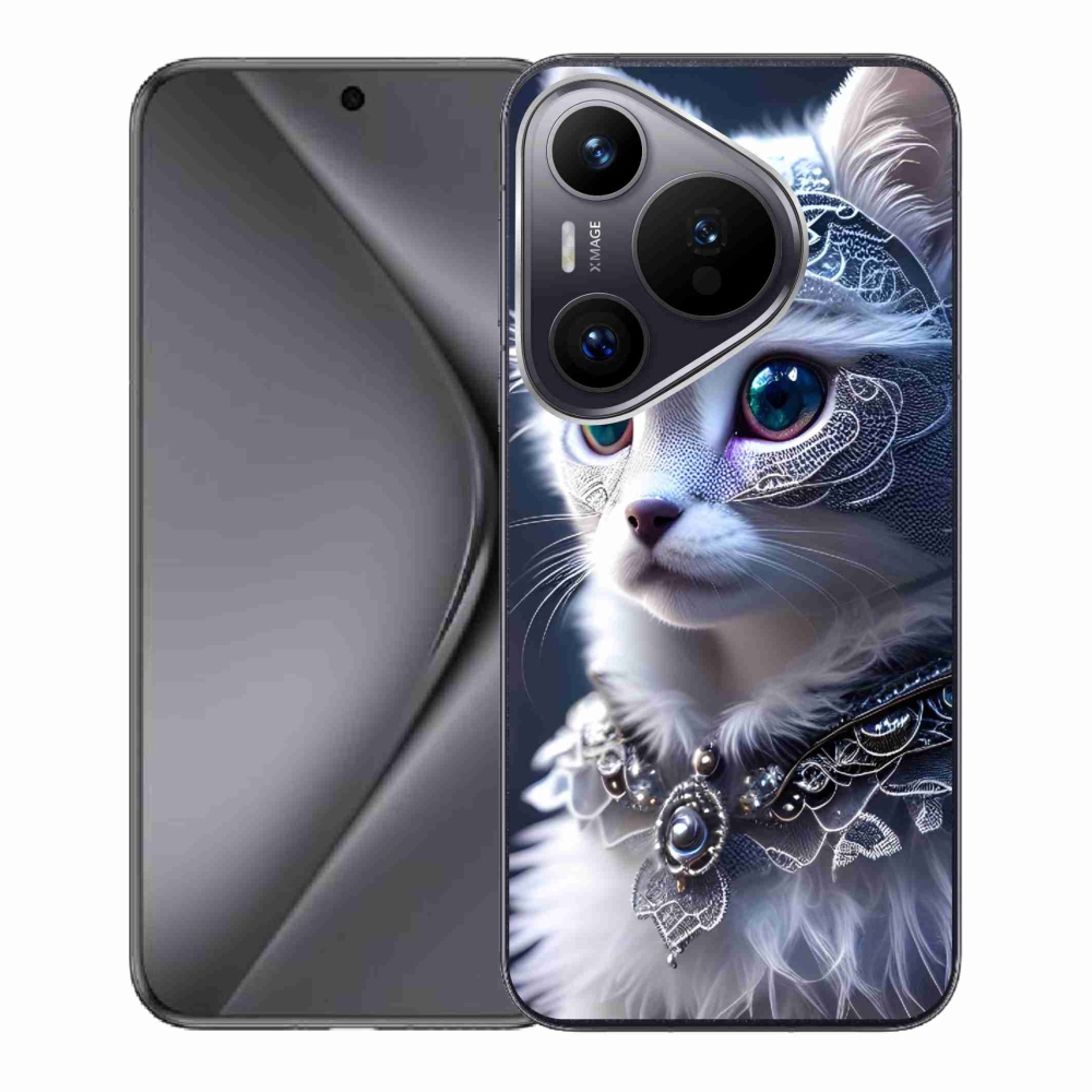 Zselés borítás mmCase a Huawei Pura 70 készülékhez - fehér macska