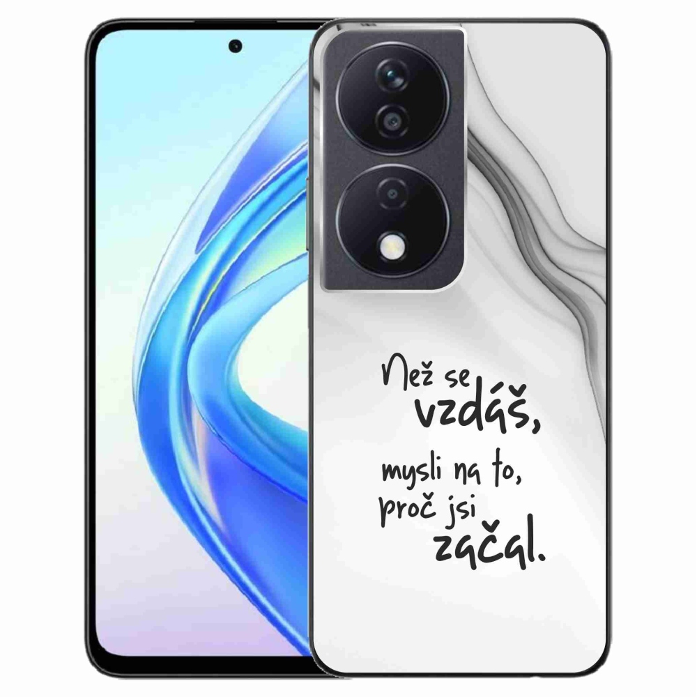 Gél borító mmCase a Honor X7b/Honor 90 Smart - Idézet 2 fehér háttér