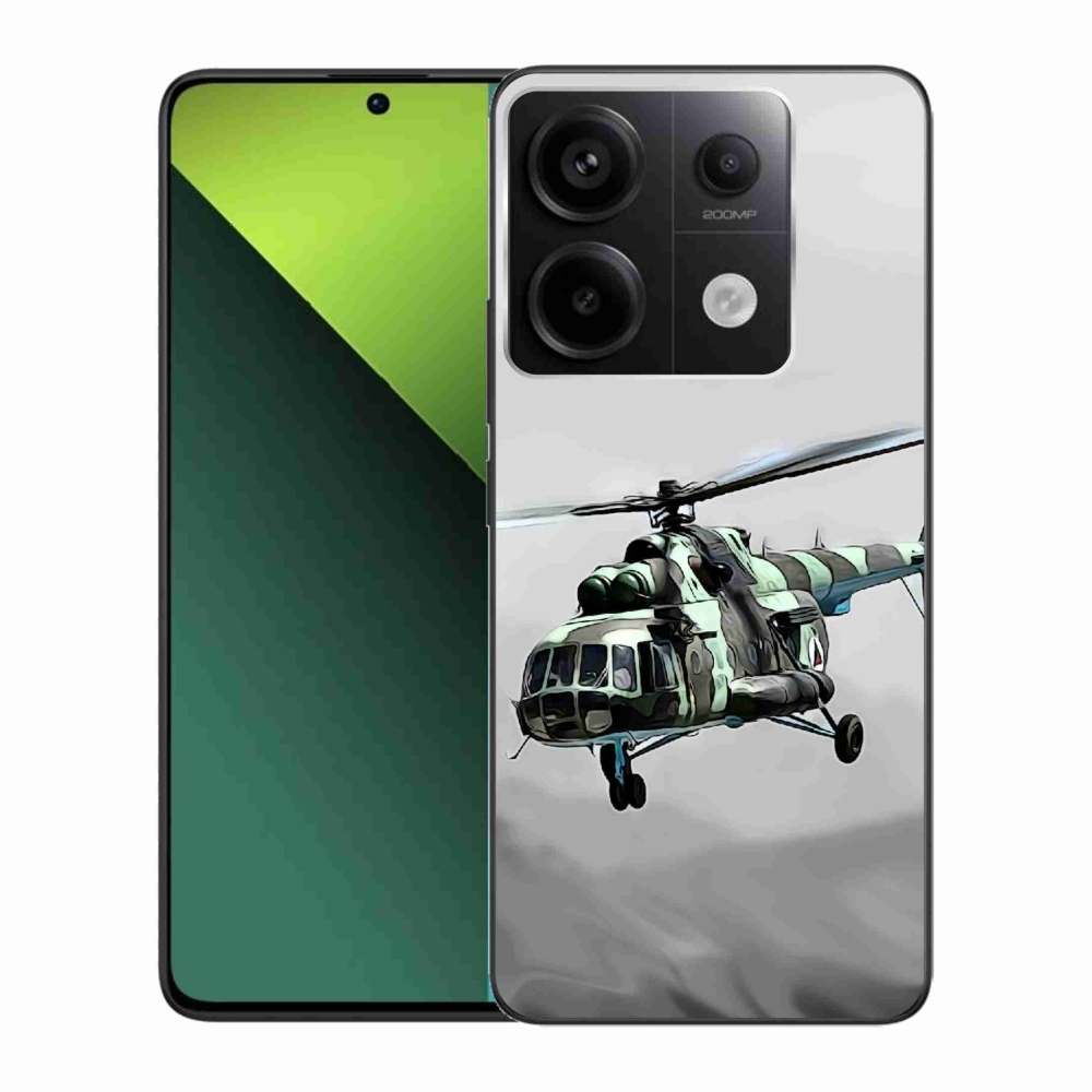 Gél borítás mmCase a Xiaomi Redmi Note 13 Pro 5G/Poco X6 5G számára - katonai helikopter