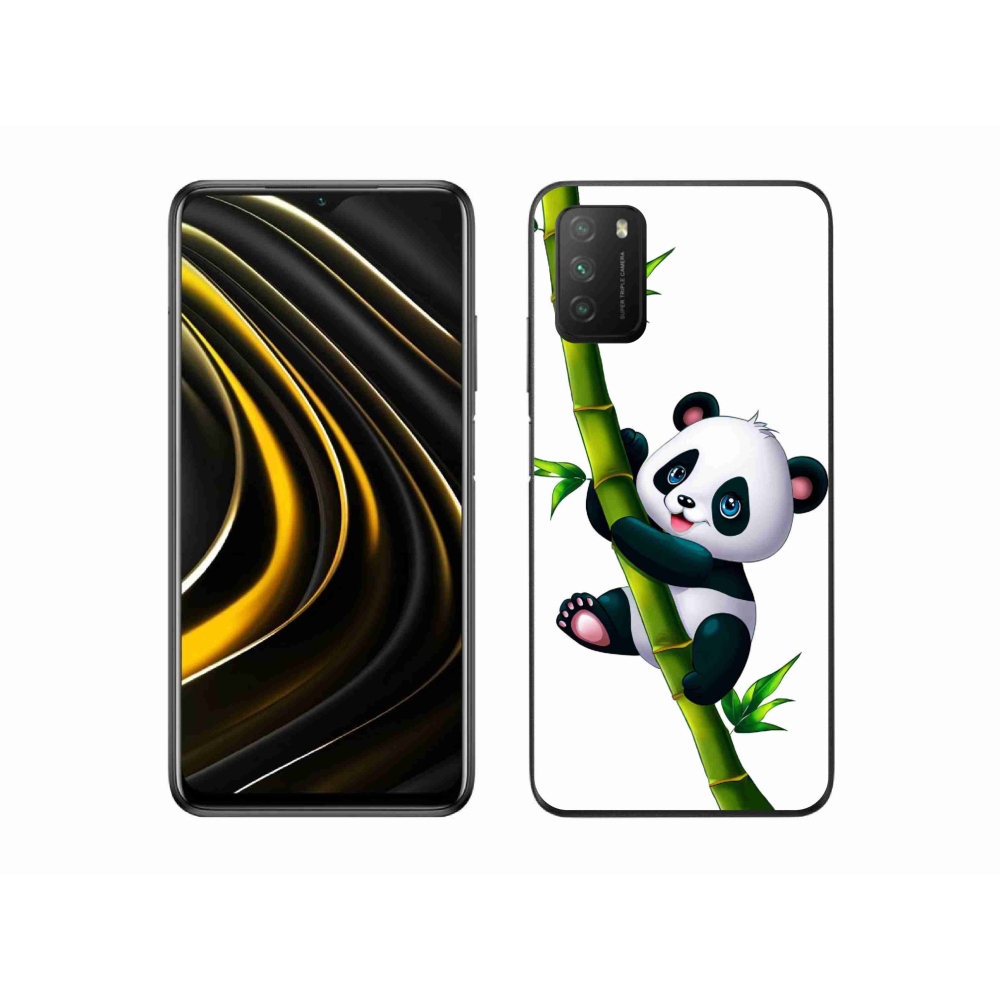 Gél borítás mmCase a Xiaomi Poco M3-hoz - panda a bambuszon