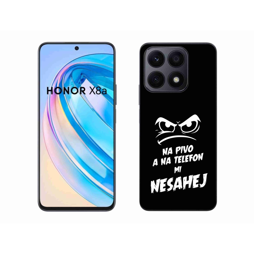 Gél borítás mmCase a Honor X8a számára - sör motívum 2 fekete háttér