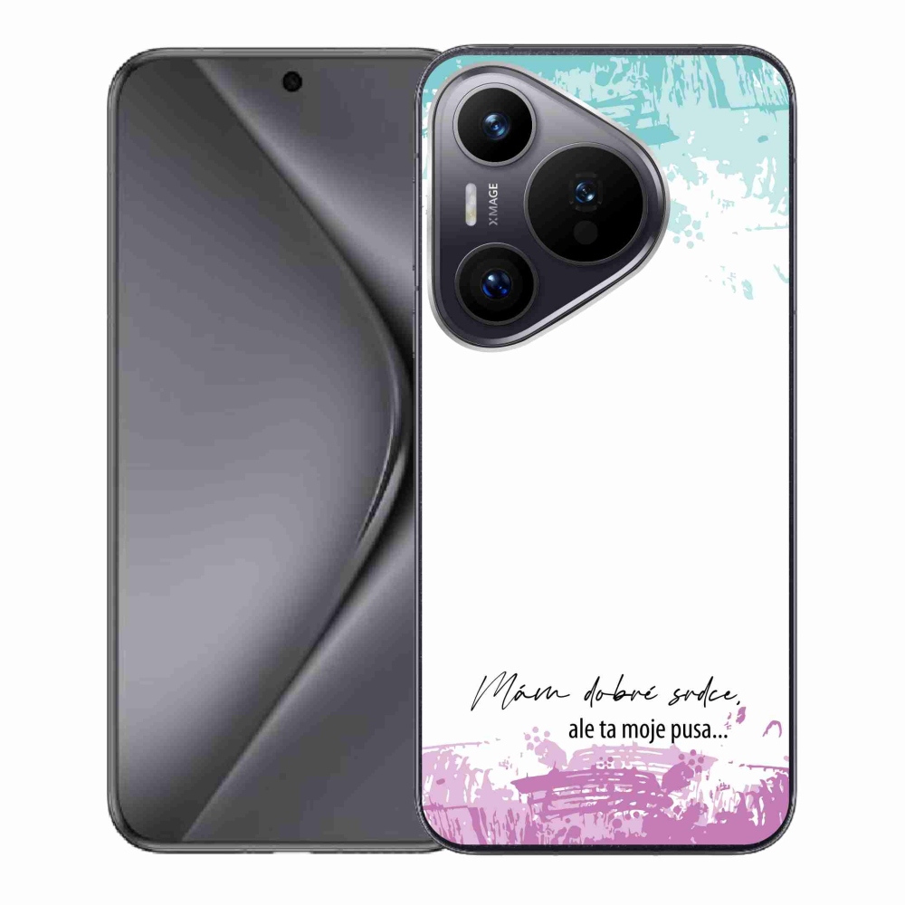 Gél borító mmCase a Huawei Pura 70 készülékhez - vicces szöveg 3 fehér háttérrel