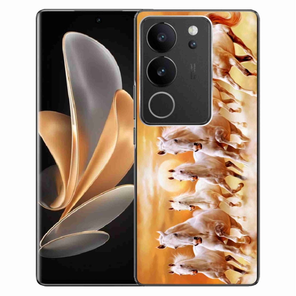 Gél tok mmCase a Vivo V29 5G készülékhez - lovak 2