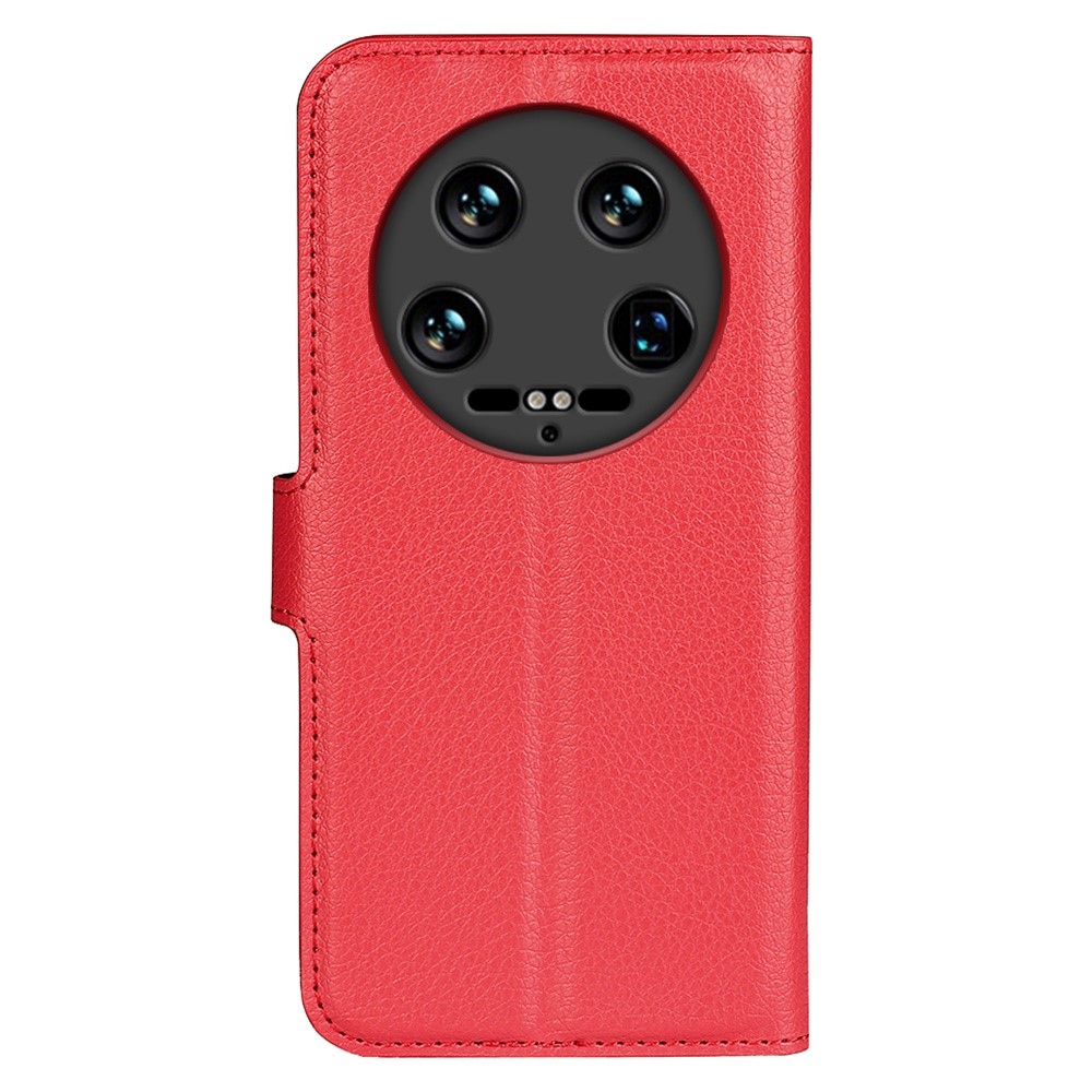 Litchi könyv tok a Xiaomi 14 Ultra-hoz - piros