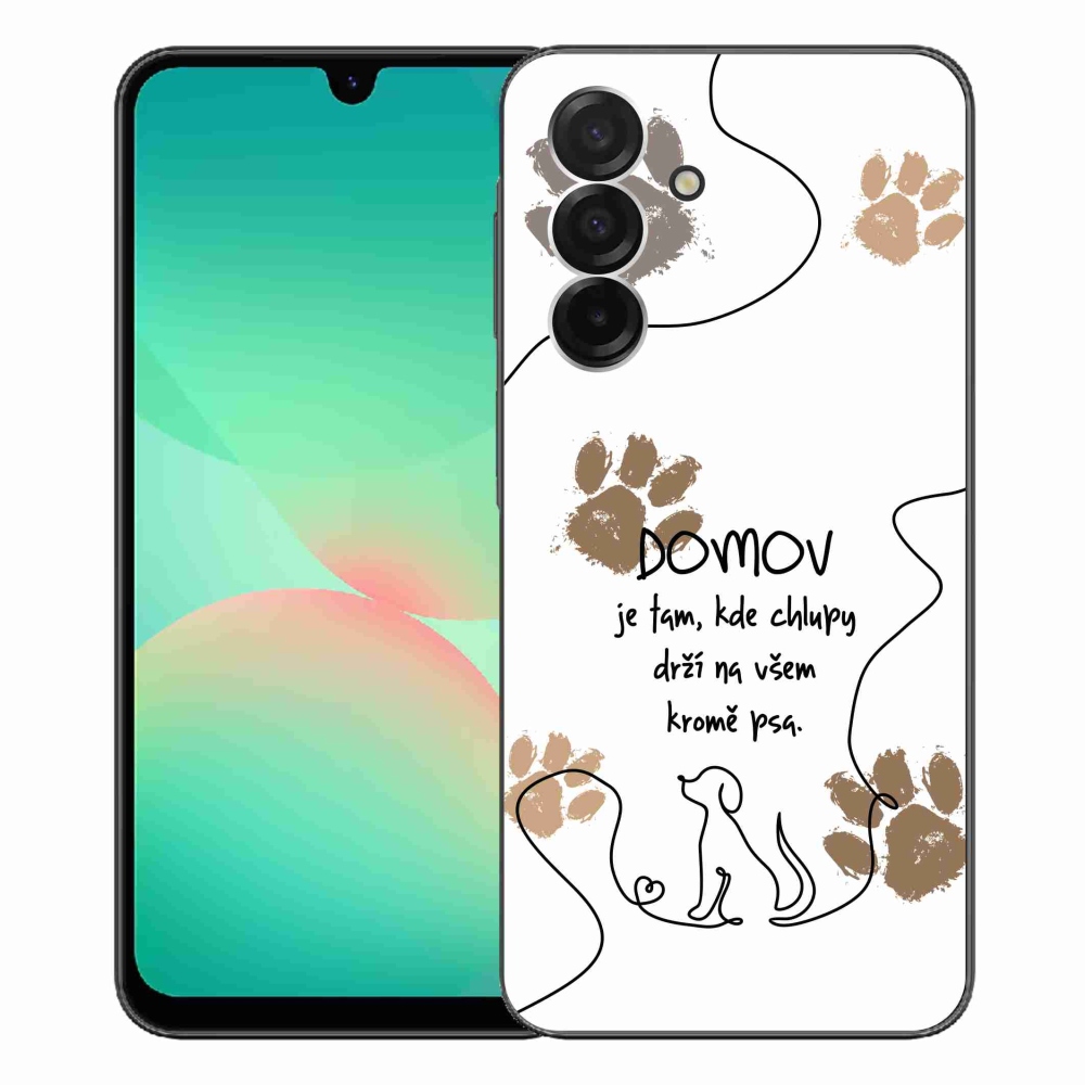 Gél borítás mmCase Samsung Galaxy A26 5G - kutya motívum fehér háttérrel