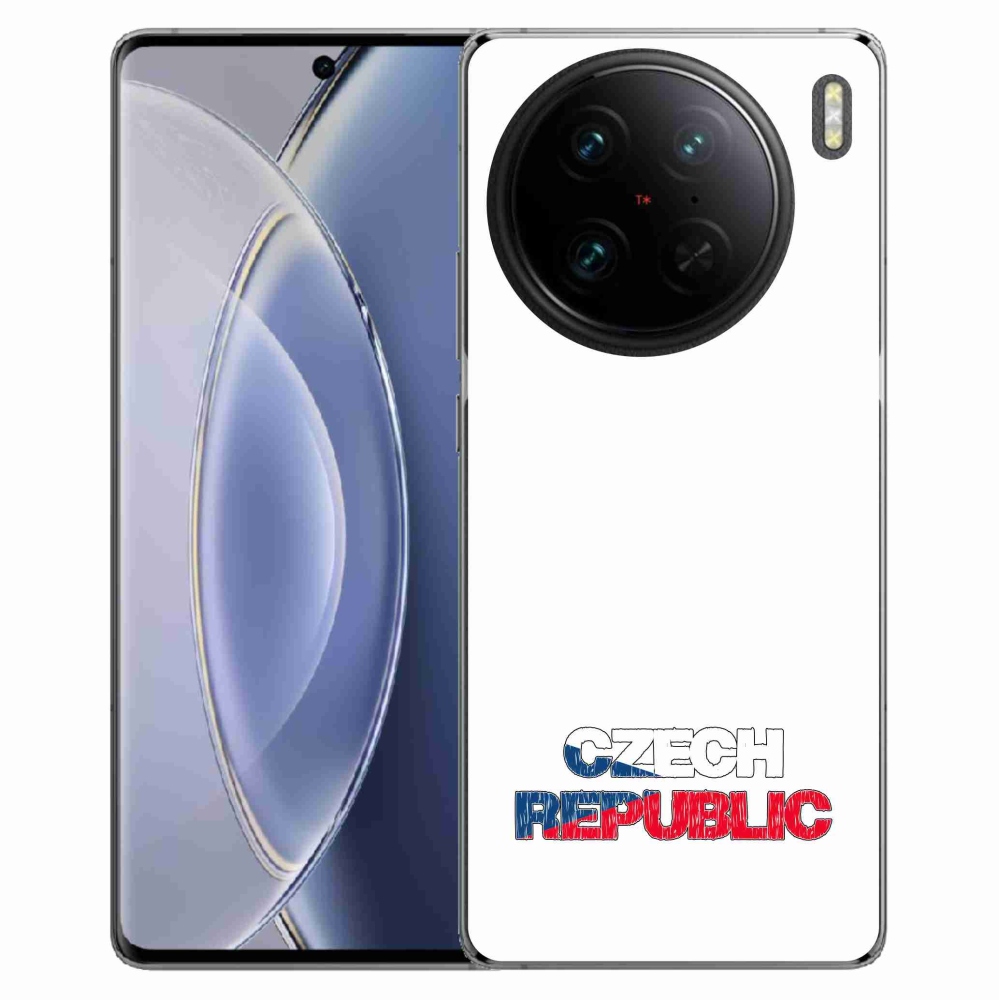Gél borító mmCase a Vivo X90 Pro készülékhez - Csehország fehér háttér