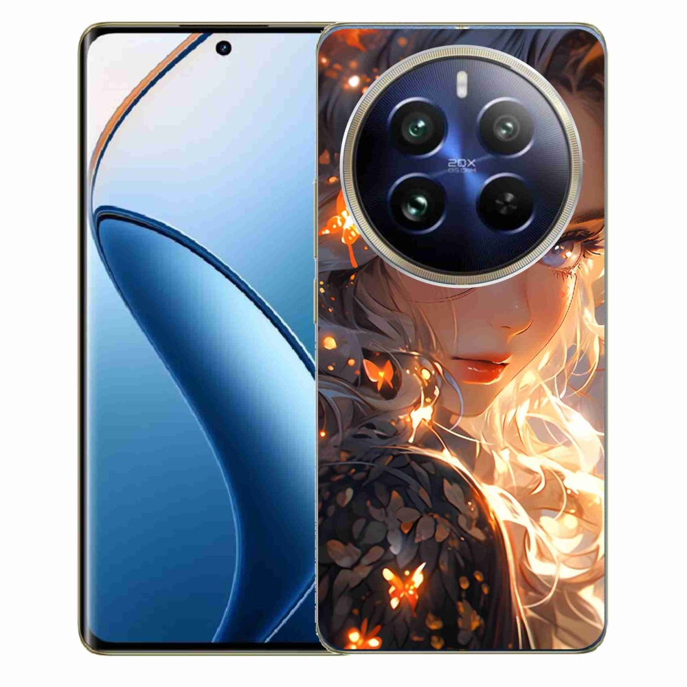 Gél borítás mmCase a Realme 12 Pro 5G/12 Pro+ 5G modellhez - lány és pillangók