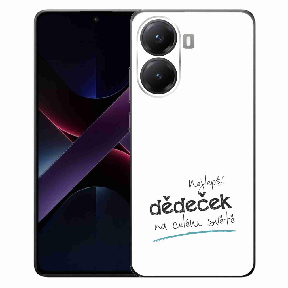 Gél borító mmCase a Xiaomi Poco X7 Pro 5G-n - a legjobb nagypapa 3 fehér háttérrel