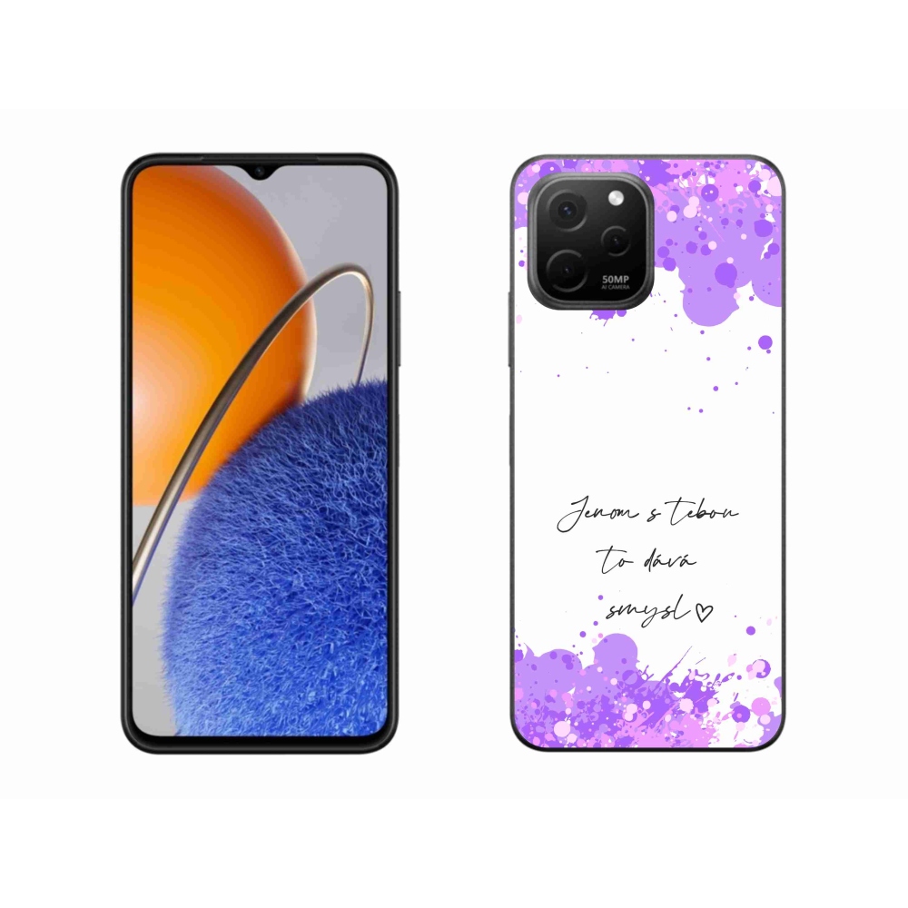 Gél borító mmCase a Huawei Nova Y61 - szerelem szöveg fehér háttérrel