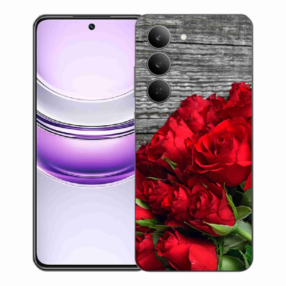 Gél borító mmCase a Realme 14x 5G készülékhez - piros rózsa