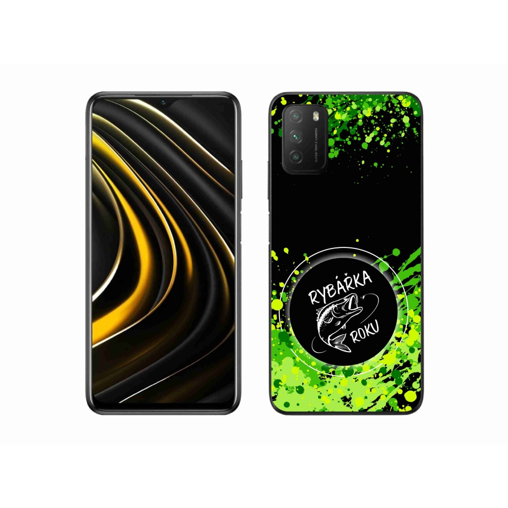 Gél borító mmCase a Xiaomi Poco M3-hoz - az év halászának fekete háttere