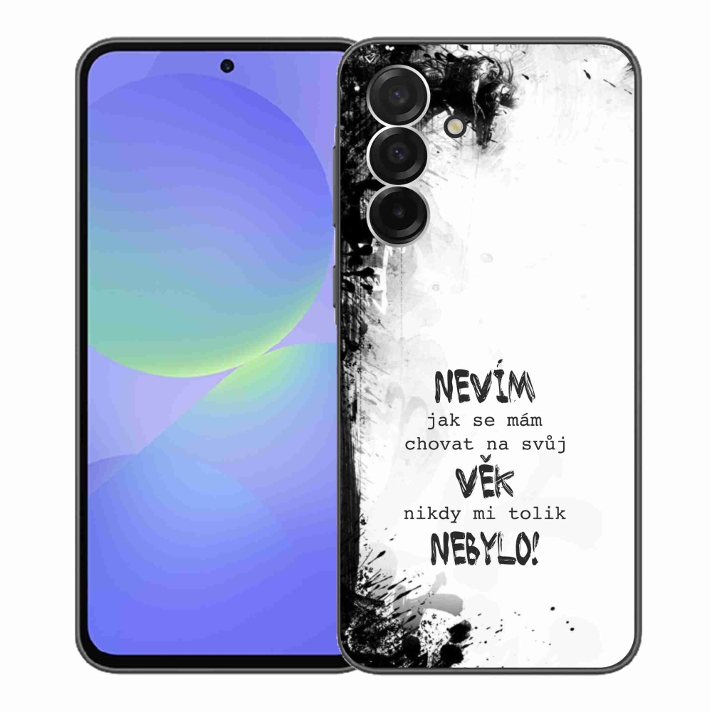 Gél borító mmCase Samsung Galaxy A36 5G - vicces szöveg 14 fehér háttér