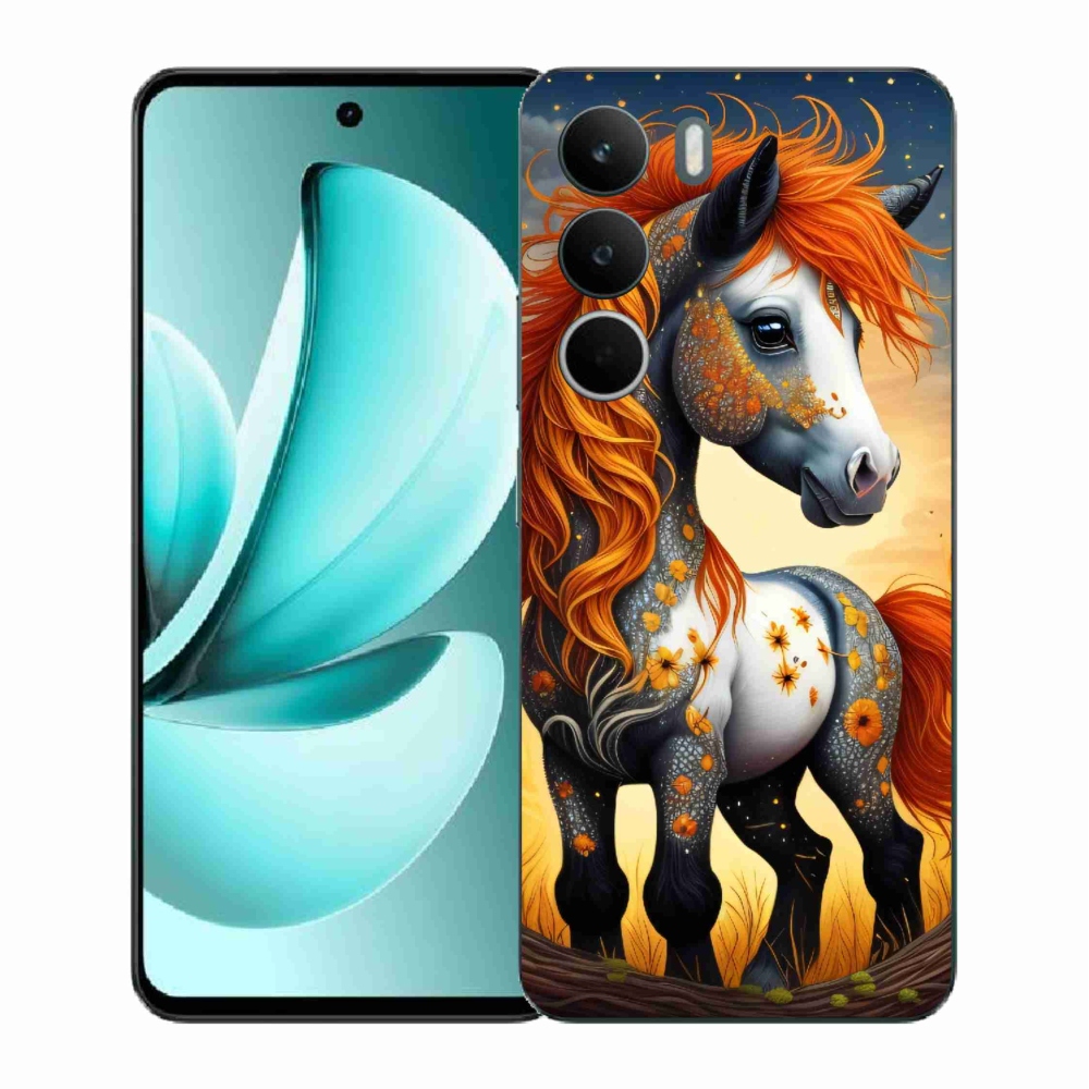 Zselés borítás mmCase a Realme C71 készülékhez - színes póni