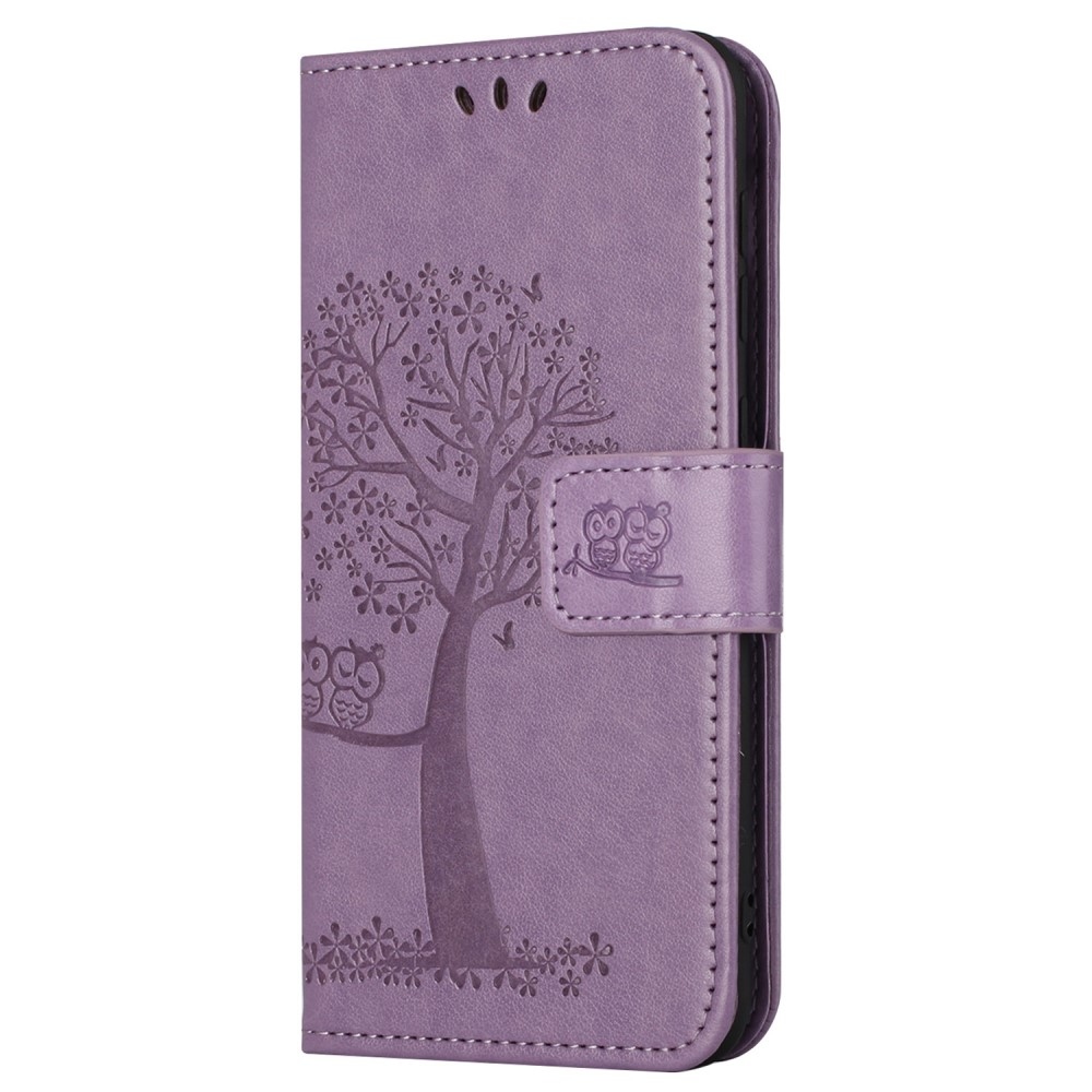 Fa könyv tok Samsung Galaxy S23 FE készülékhez - világos lila