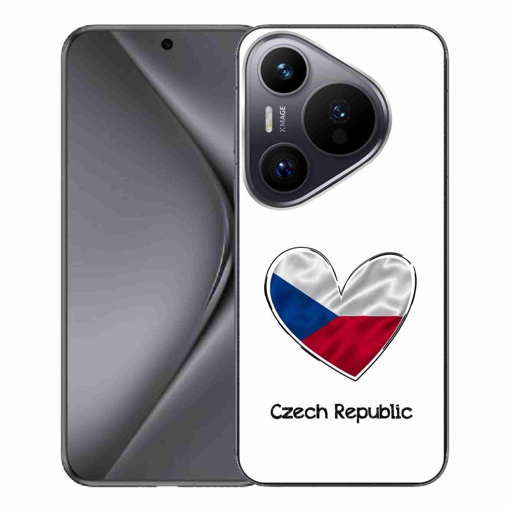 Gél borító mmCase a Huawei Pura 70 Pro - zászló szív fehér háttérrel