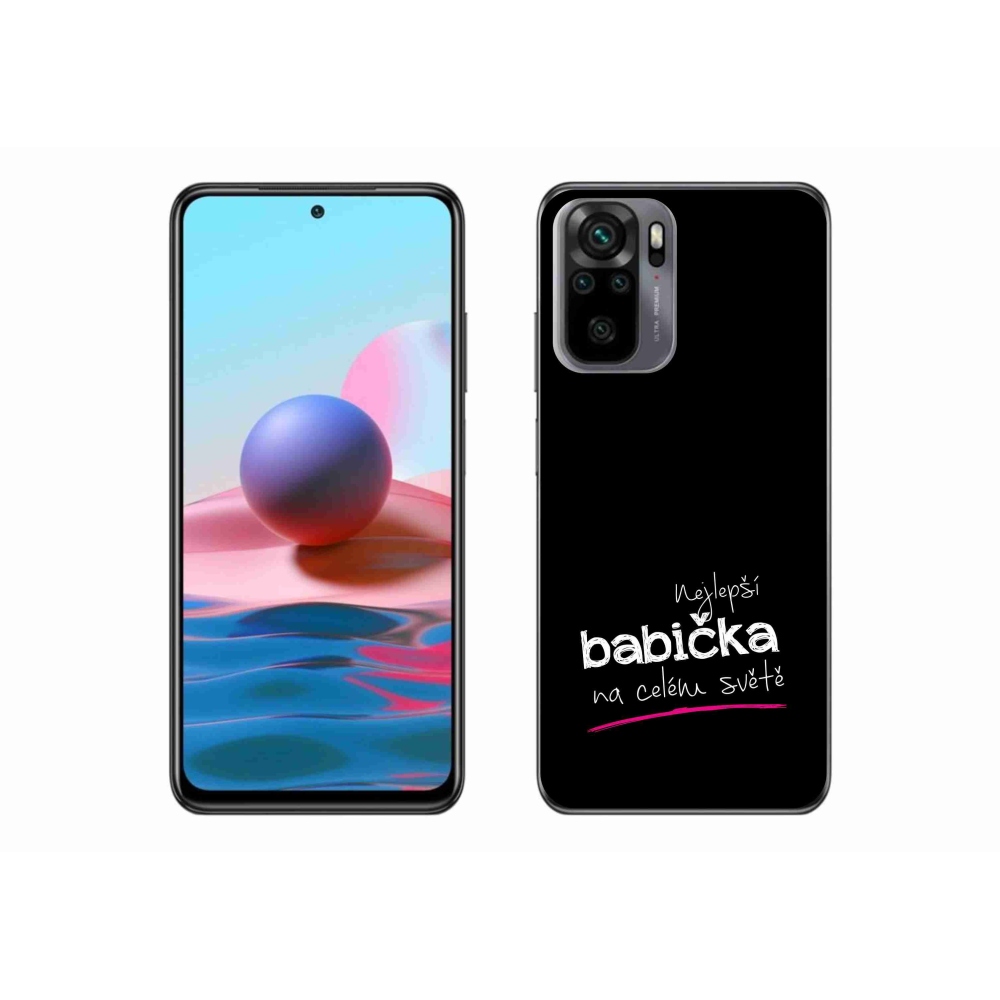 Gél borító mmCase a Xiaomi Redmi Note 10 4G - legjobb nagymama 4 fekete háttérrel