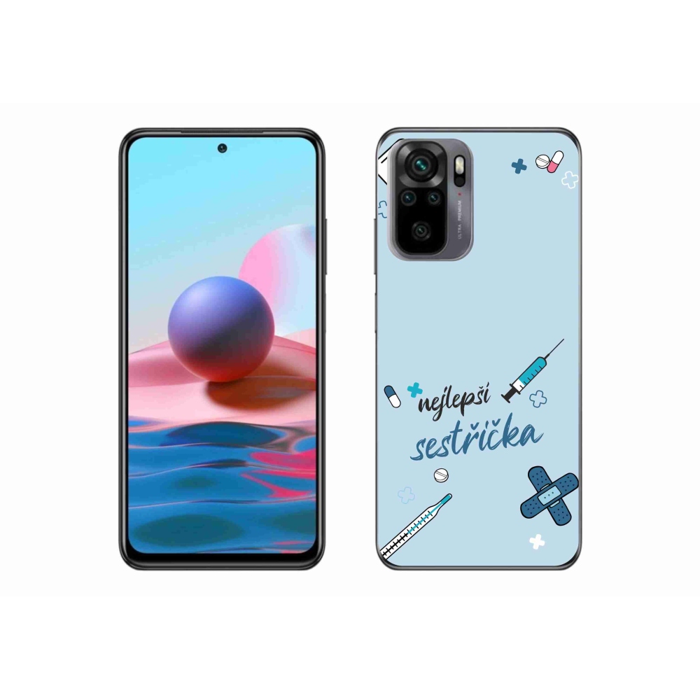 Gél borító mmCase a Xiaomi Redmi Note 10S - legjobb kishúg kék háttérrel