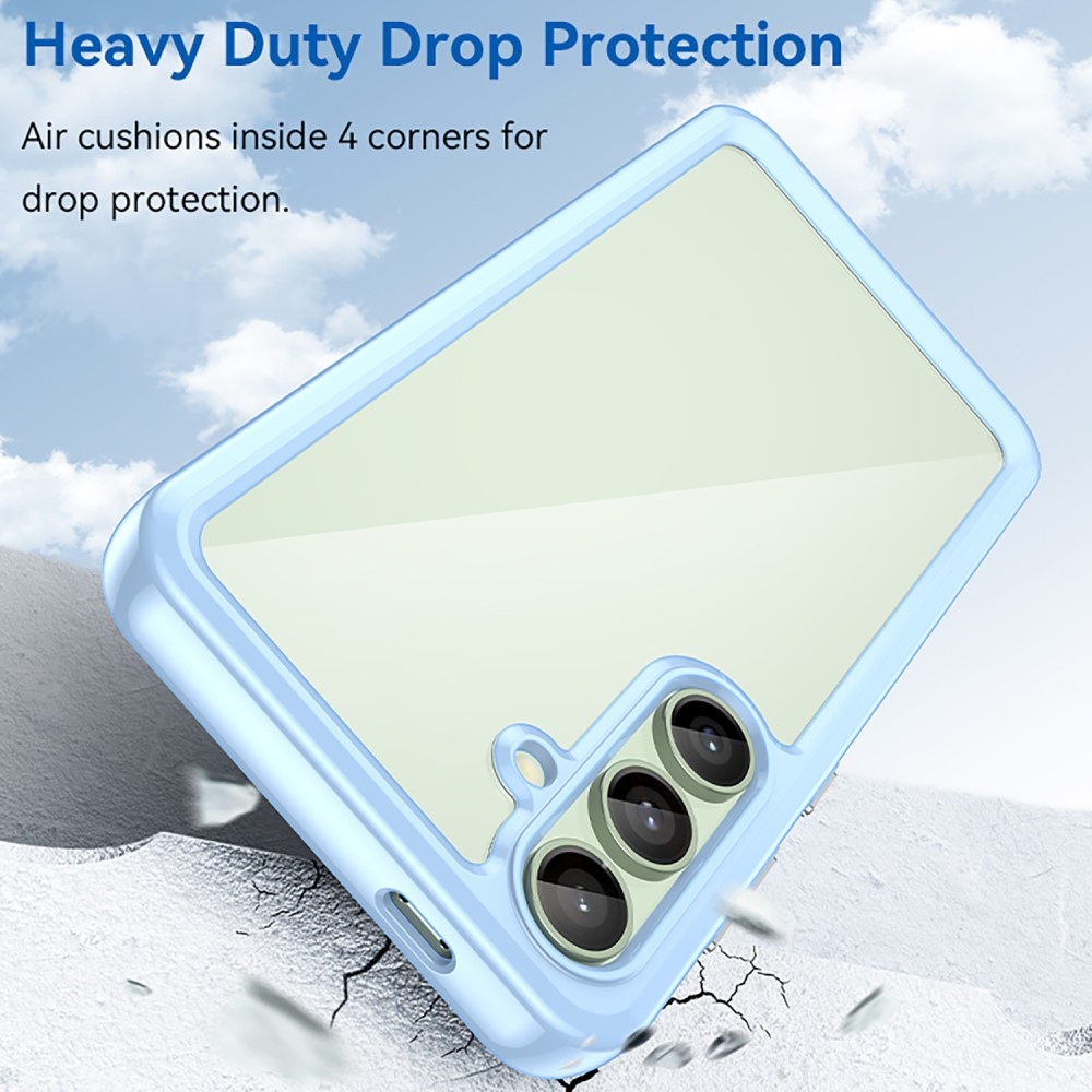 Gél tok kemény hátlappal Samsung Galaxy S24 FE készülékhez - kék