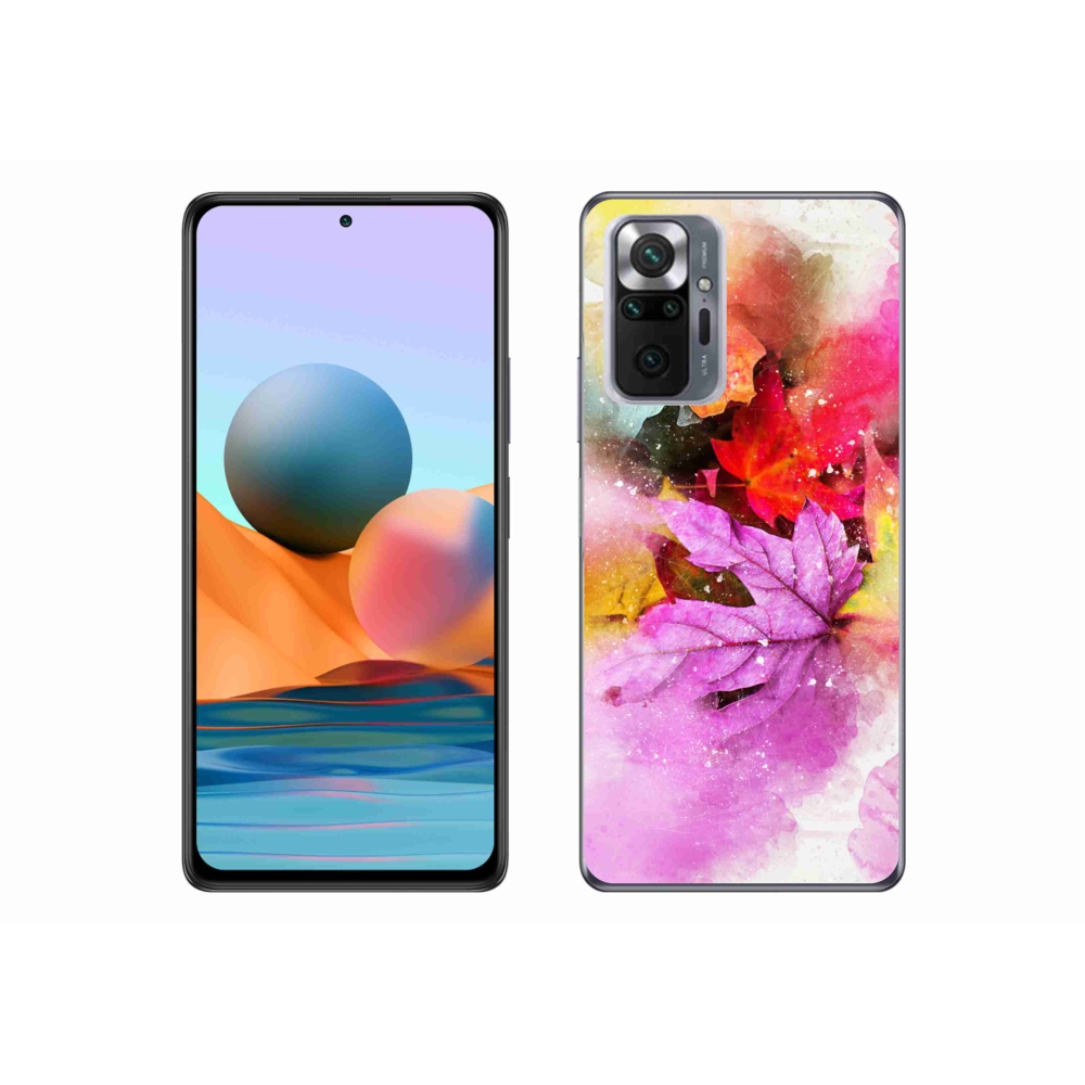 Gél borítás mmCase a Xiaomi Redmi Note 10 Pro számára - színes levelek