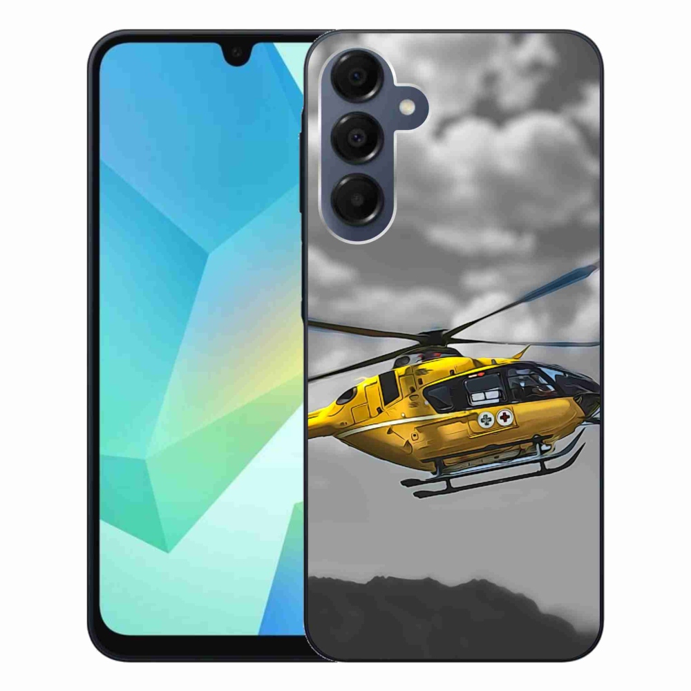 Gél védőhuzat mmCase Samsung Galaxy A16 4G/5G - sárga helikopterhez