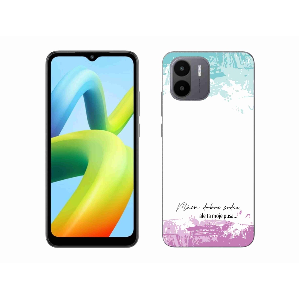 Gél borító mmCase a Xiaomi Redmi A1-hez - vicces szöveg 3 fehér háttérrel