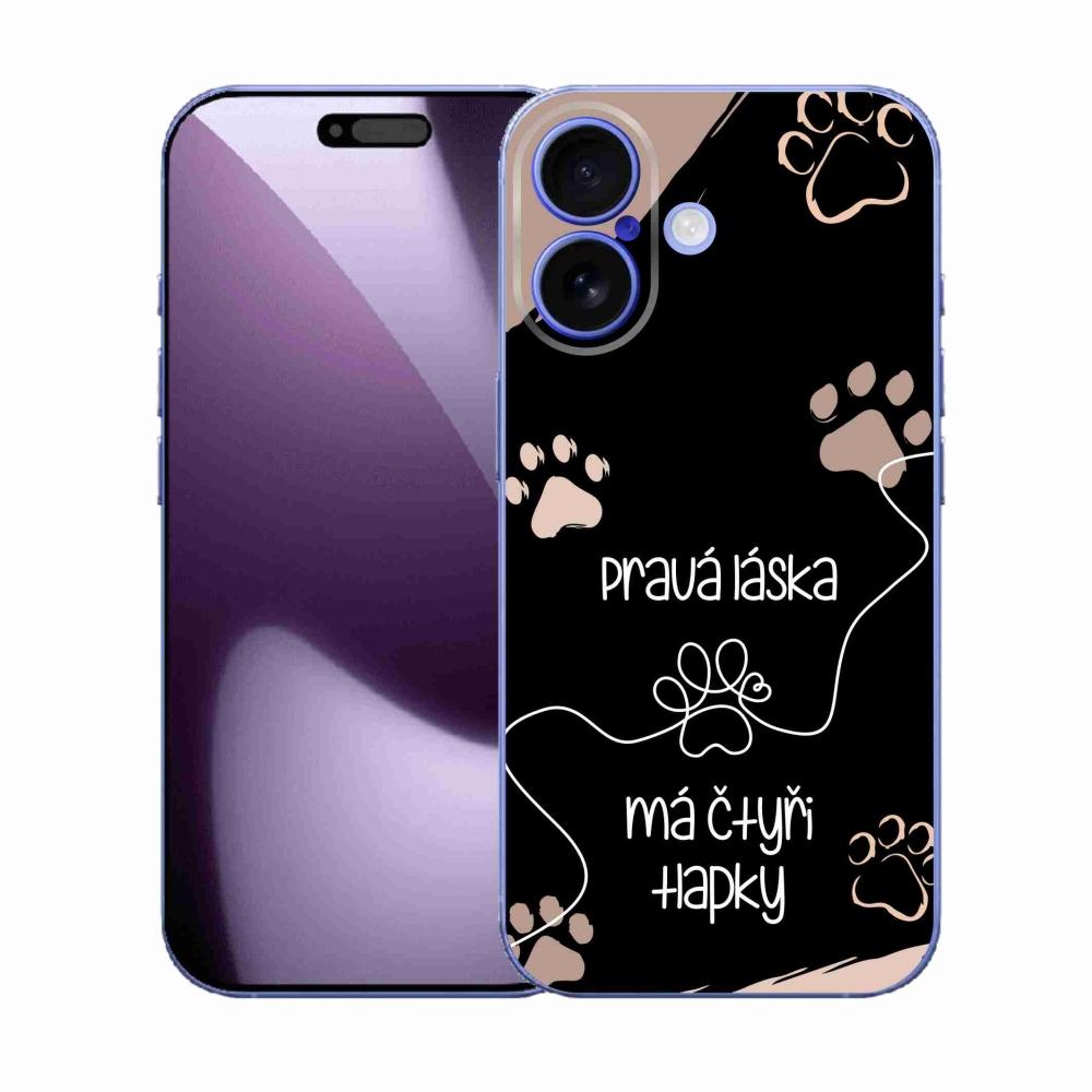 Gél borítás mmCase iPhone 17 készülékhez - kutya motívum 1 fekete háttér