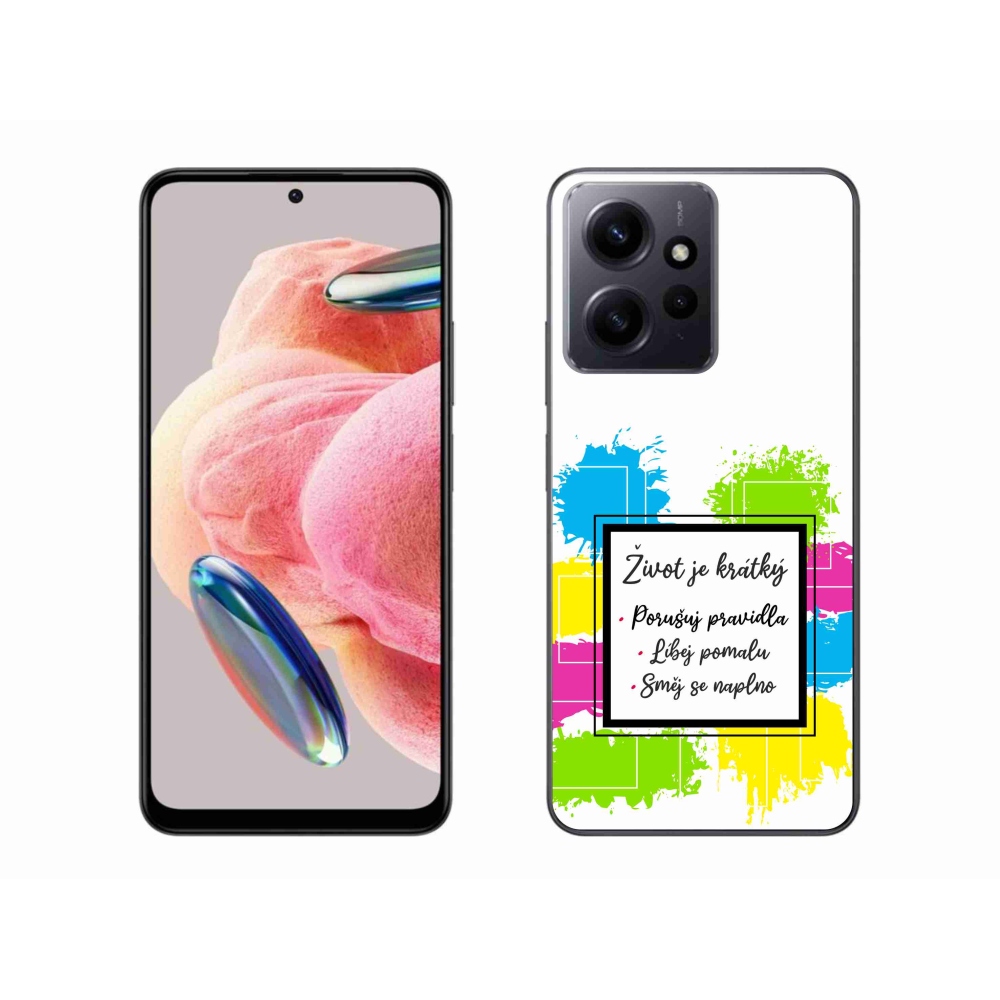 Gél borítás mmCase a Xiaomi Redmi Note 12 4G-hez - idézem 5 fehér háttér