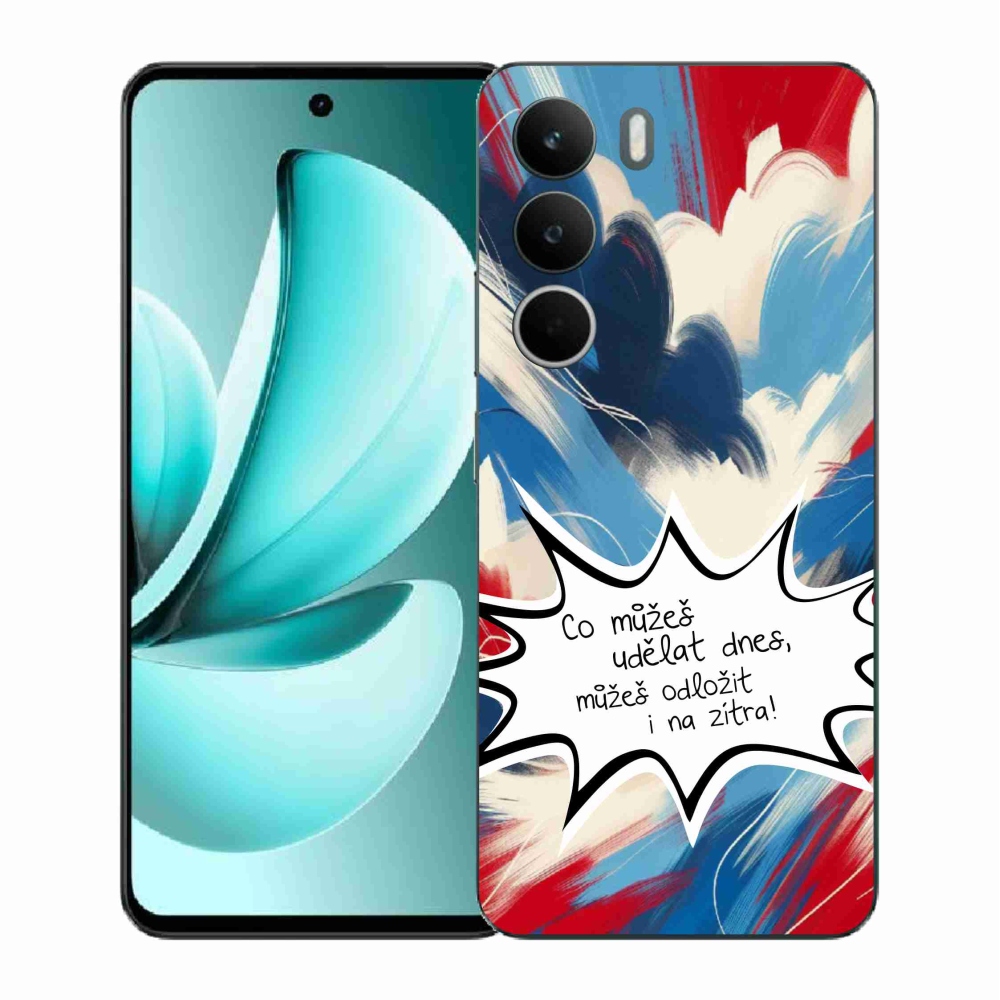 Zselés borító mmCase a Realme C71 készülékhez - vicces szöveg 9 fehér háttér