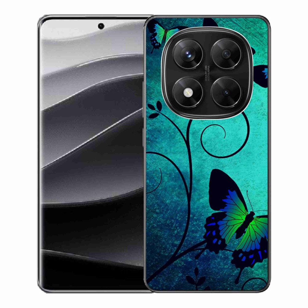 Gél borítás mmCase a Xiaomi Redmi Note 14 Pro 5G/Poco X7 5G - színes pillangókhoz