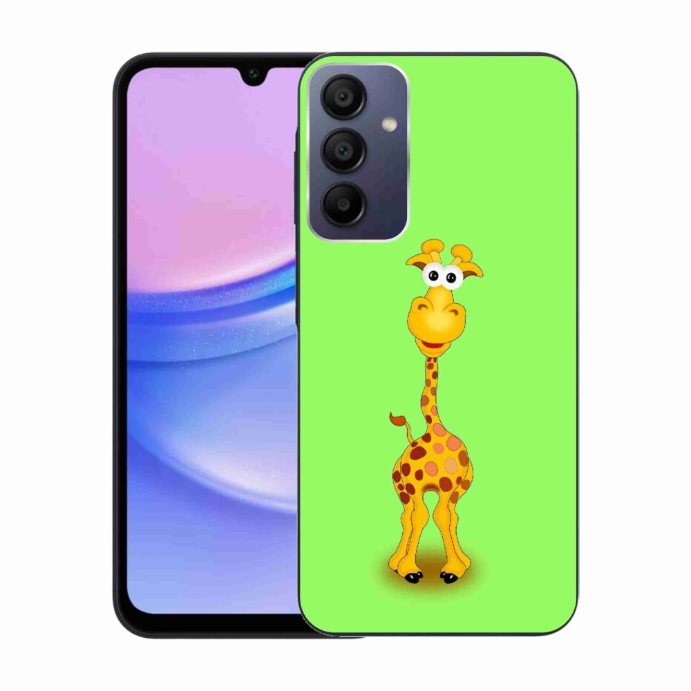 Zselés borítás mmCase Samsung Galaxy A15 4G/5G készülékhez - rajzfilm zsiráf